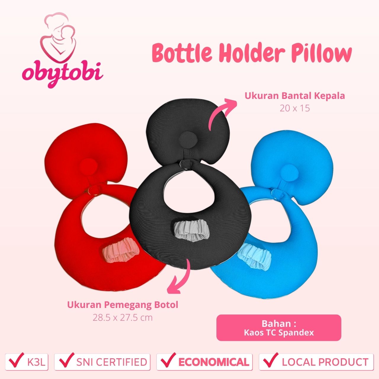 Bottle Holder Pillow Ukuran Obytobi