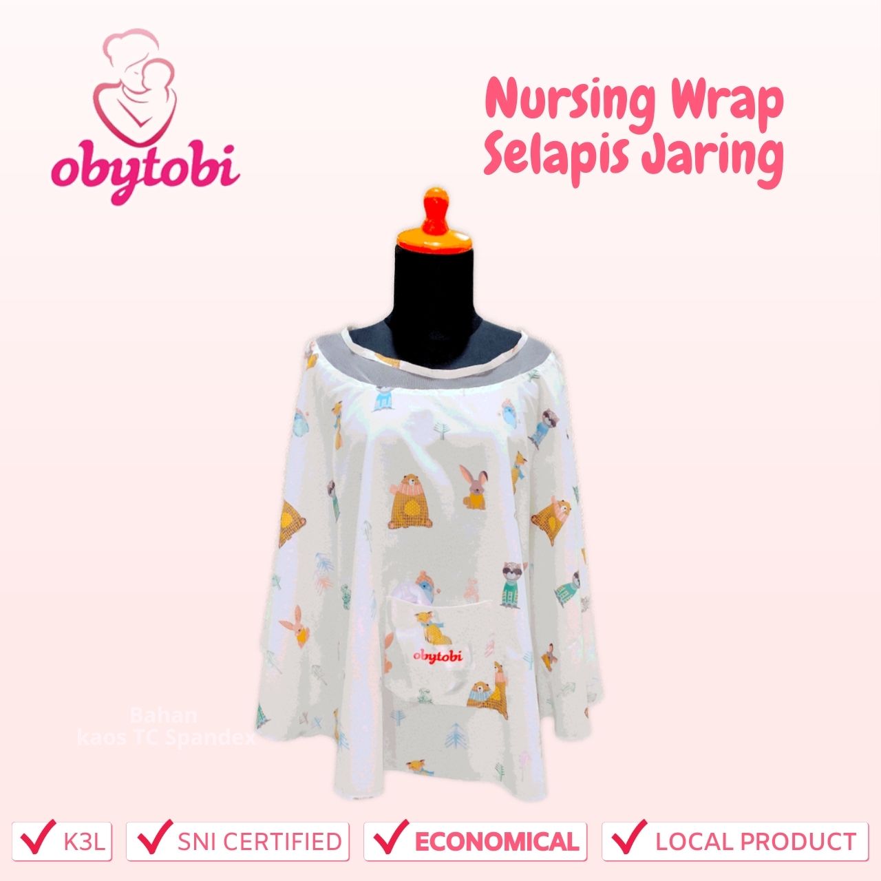 Nursing wrap selapis jaring obytobi